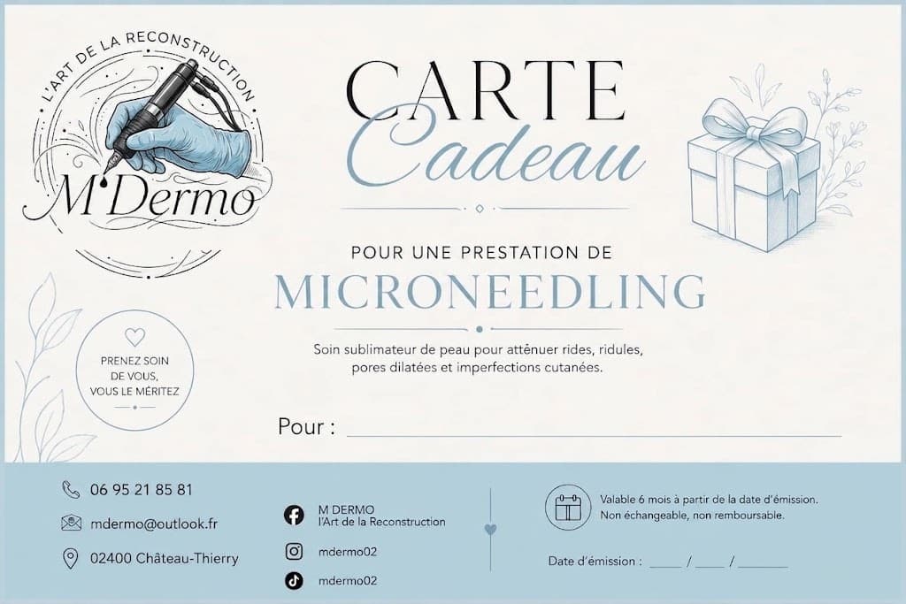 Modèle carte cadeau Microneedling M'Dermo